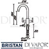 Bristan Artisan Kitchen Sink Tap with Filter Dimensions